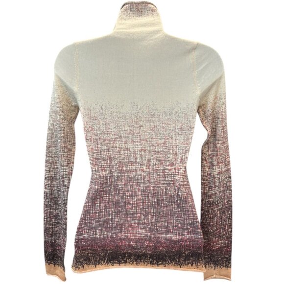 Elie Tahariβ 100% Cashmere Gradient Turtleneck Sweater β XS π€ Ivory to Merlot - Picture 3 of 5
